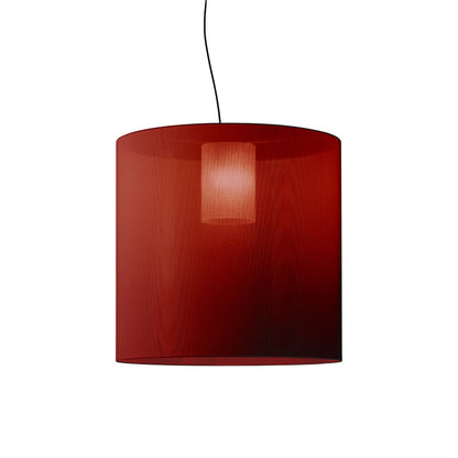 Moaré Pendant Light in Red (Moaré X/32.4-Inch).