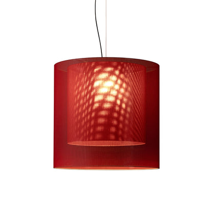 Moaré Pendant Light in Red (Moaré XL/32.4-Inch).