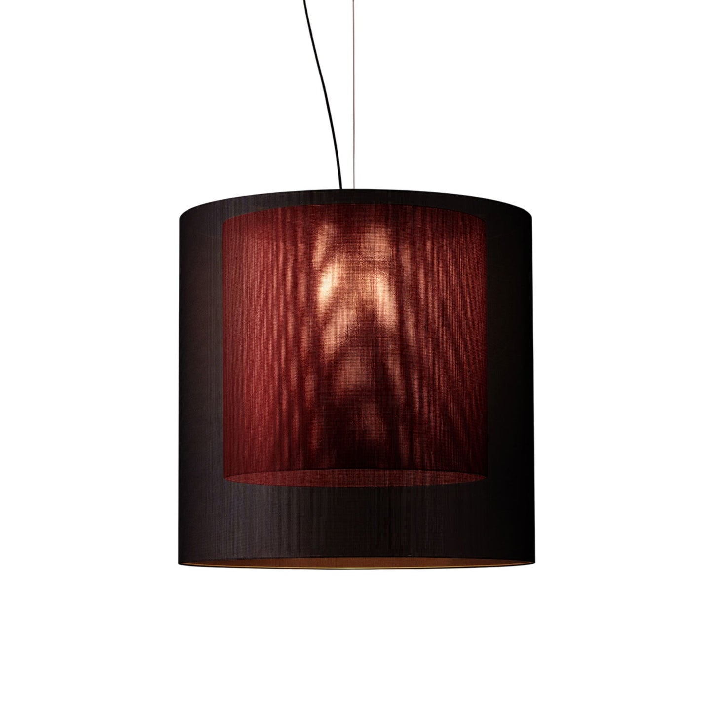 Moaré Pendant Light in Red/Black (Moaré XL/32.4-Inch).