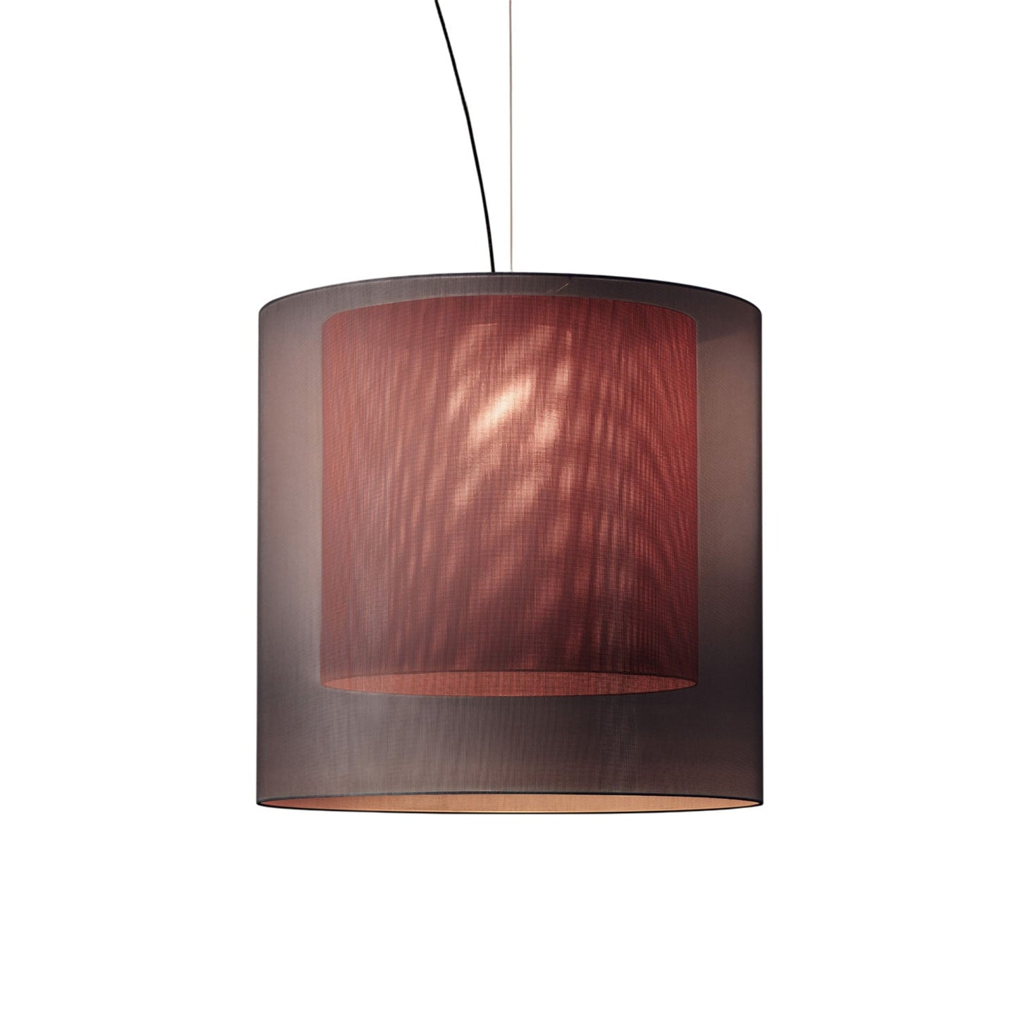 Moaré Pendant Light in Red/Grey (Moaré XL/32.4-Inch).