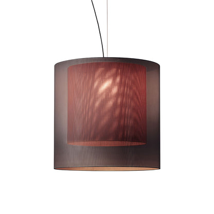 Moaré Pendant Light in Red/Grey (Moaré XL/32.4-Inch).