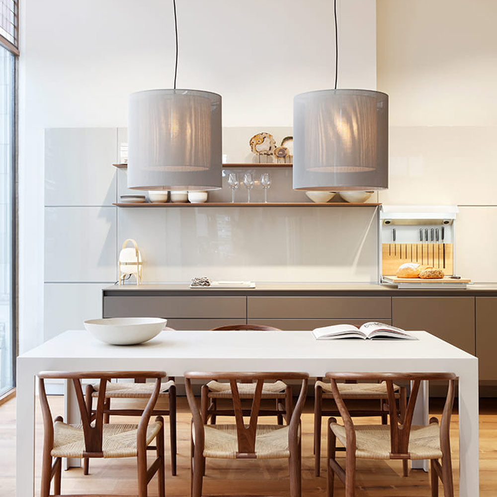 Moaré Pendant Light in dining room.
