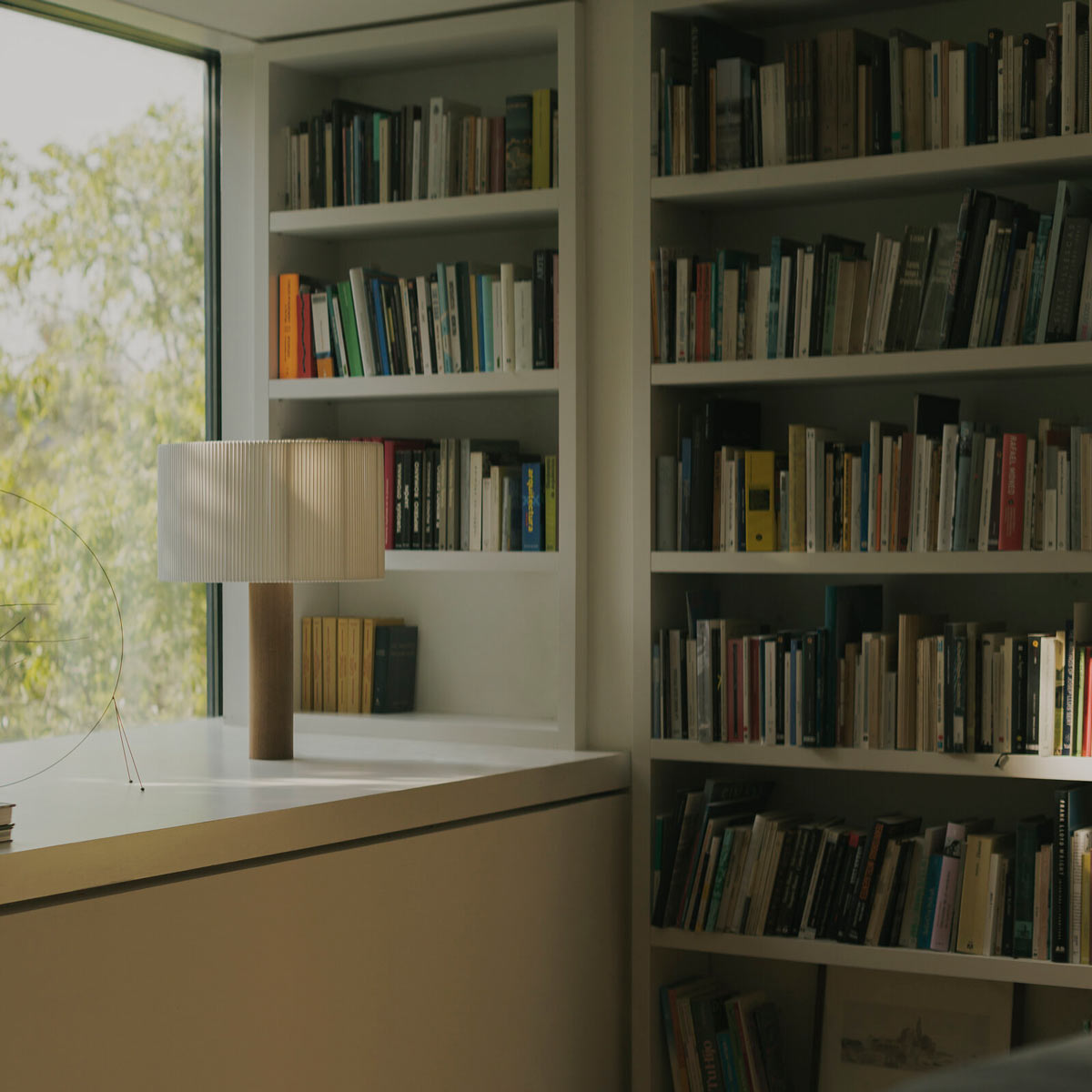 Moragas Table Lamp in reading room.