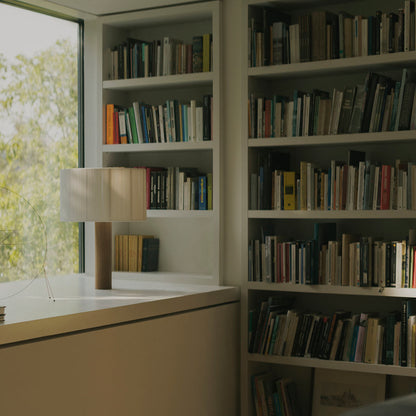 Moragas Table Lamp in reading room.
