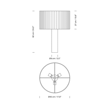 Moragas Table Lamp - line drawing.