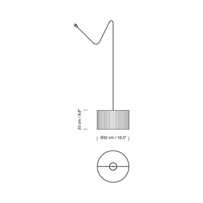 Nagoya Pendant Light - line drawing.