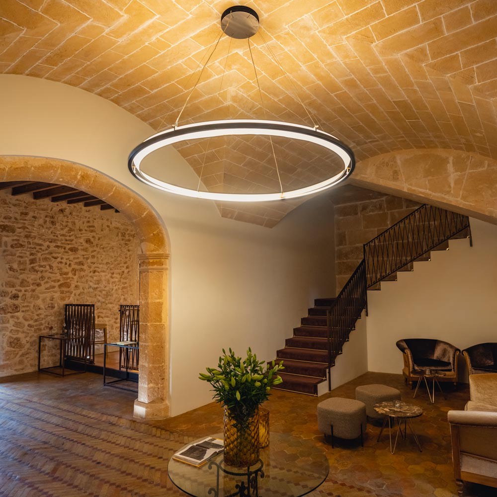 Nimba LED Pendant Light in living room.