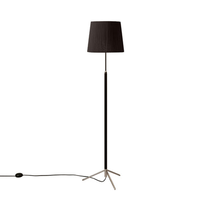 Pie de Salón Floor Lamp in Chrome-plated/Black (11-Inch).