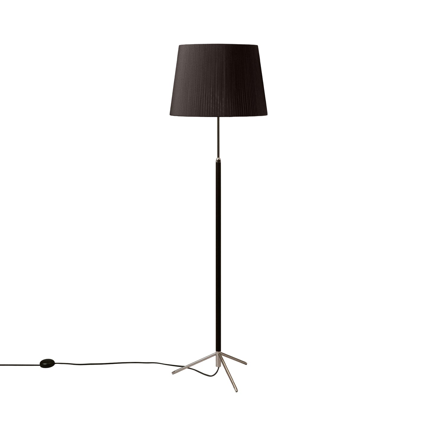 Pie de Salón Floor Lamp in Chrome-plated/Black (14.2-Inch).