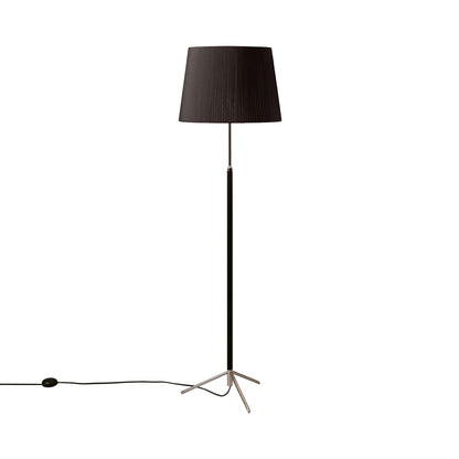 Pie de Salón Floor Lamp in Chrome-plated/Black (14.2-Inch).
