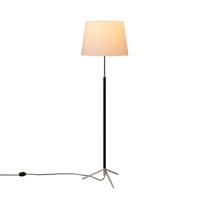 Pie de Salón Floor Lamp in Chrome-plated/White (14.2-Inch).