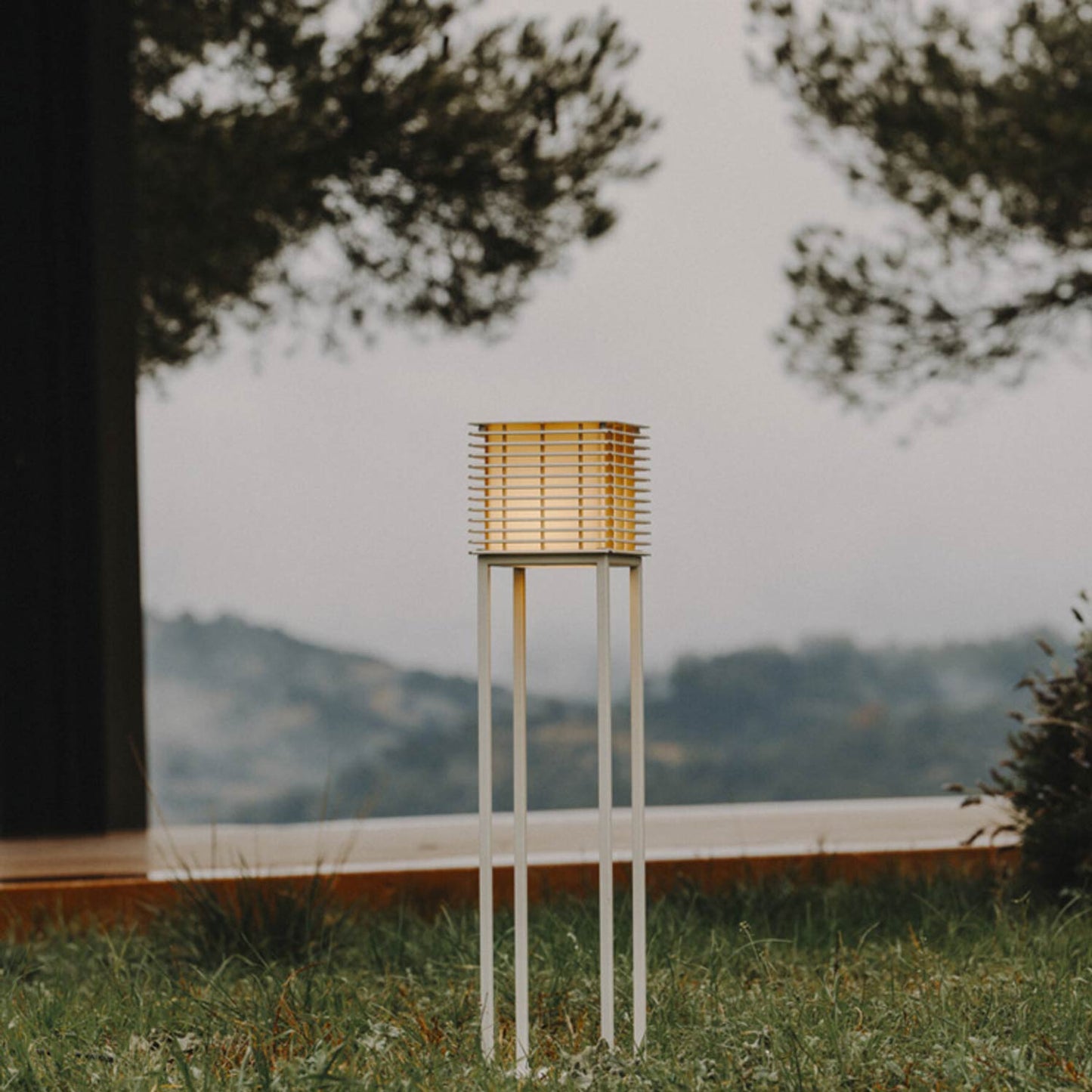 Shiro 17 Alta Outdoor Floor Lamp in Outside Area.