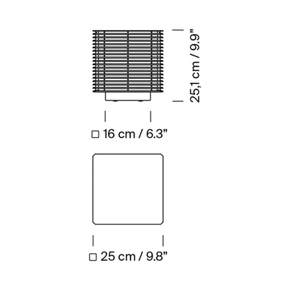 Shiro Outdoor Table Lamp - line drawing.