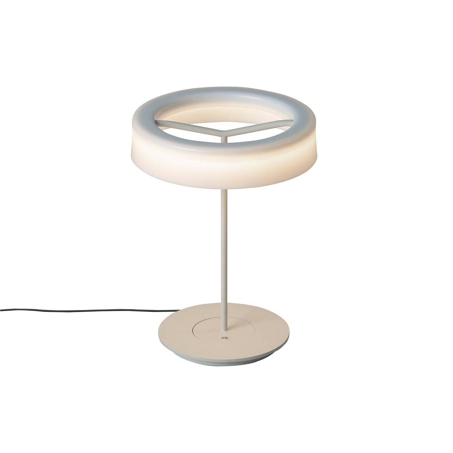 Sin LED Table Lamp in White Grey/White Opal Methacrylate (Small).