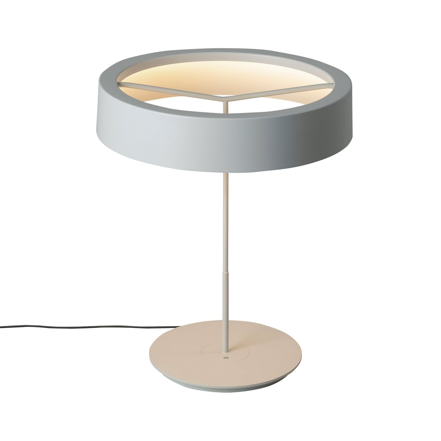 Sin LED Table Lamp in White Grey/White Grey Aluminum (Large).