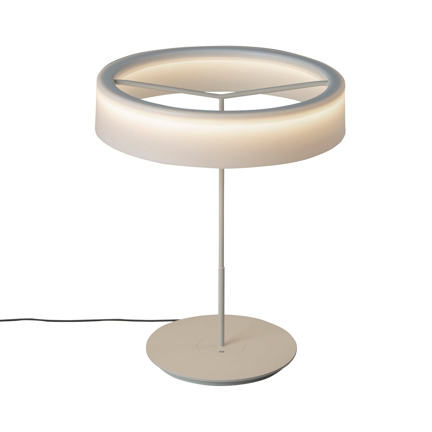 Sin LED Table Lamp in White Grey/White Opal Methacrylate (Large).