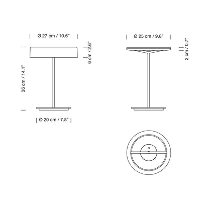 Sin LED Table Lamp - line drawing.