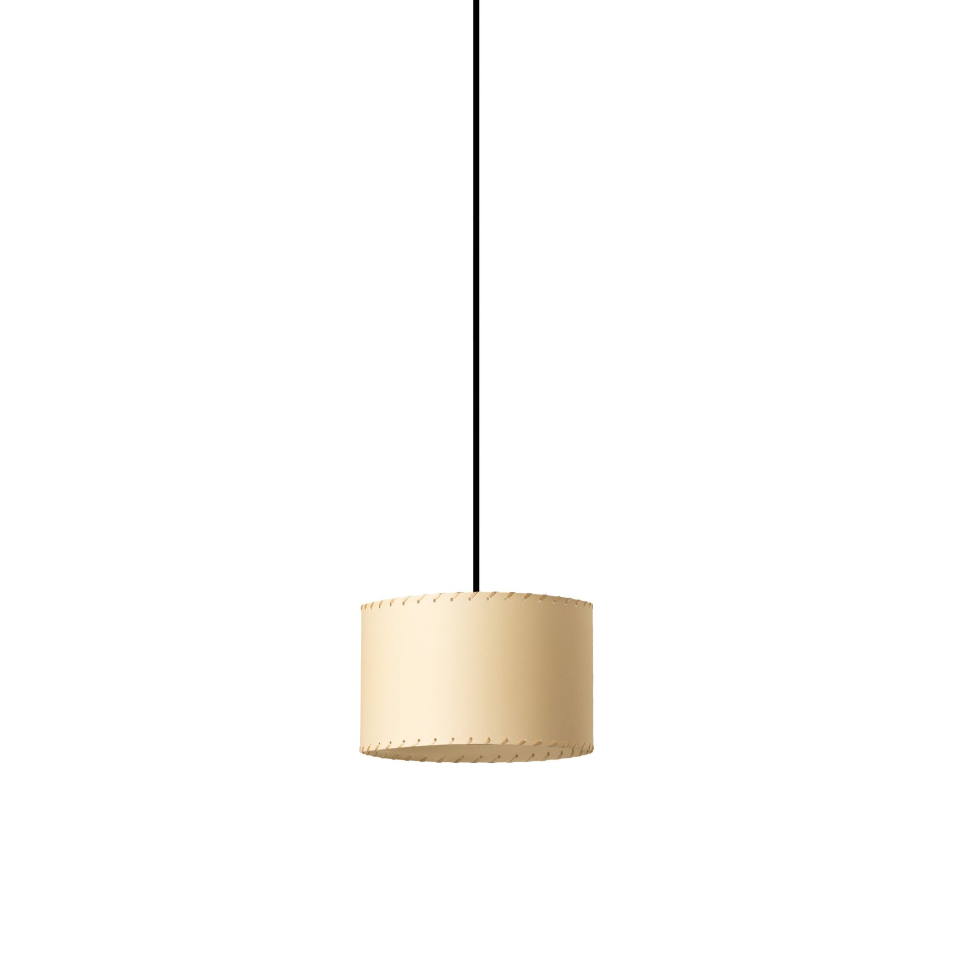 Sísísí Cilíndricas Single Pendant Light in Black/Beige (10.5-Inch).