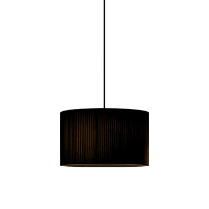Sísísí Cilíndricas Single Pendant Light in Black/Black (17.6-Inch).