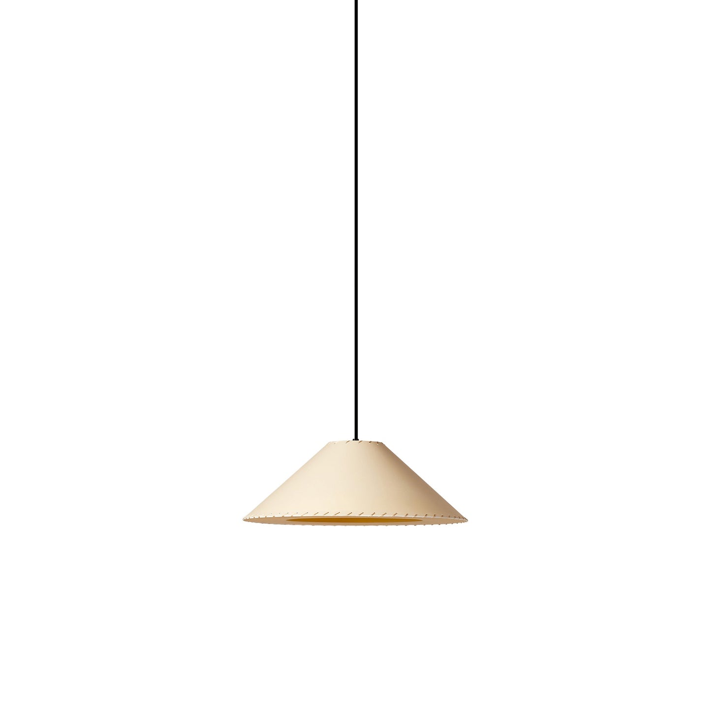 Sísísí Cónicas Planas Pendant Light in Black/Beige Shade (19.3-Inch).