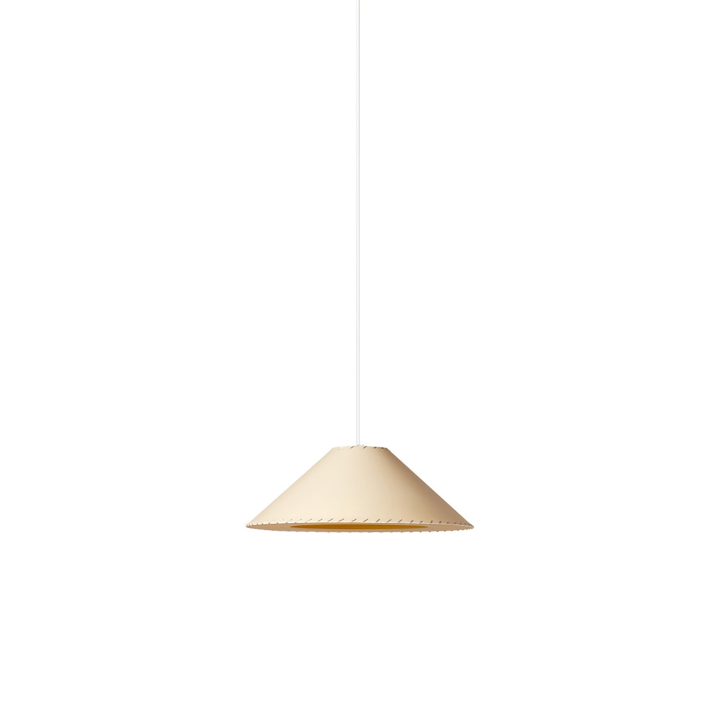 Sísísí Cónicas Planas Pendant Light in White/Beige Shade (19.3-Inch).