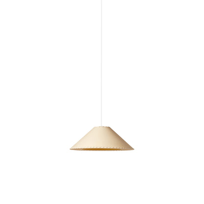 Sísísí Cónicas Planas Pendant Light in White/Beige Shade (19.3-Inch).