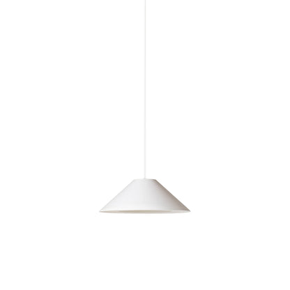 Sísísí Cónicas Planas Pendant Light in White/White Shade (19.3-Inch).