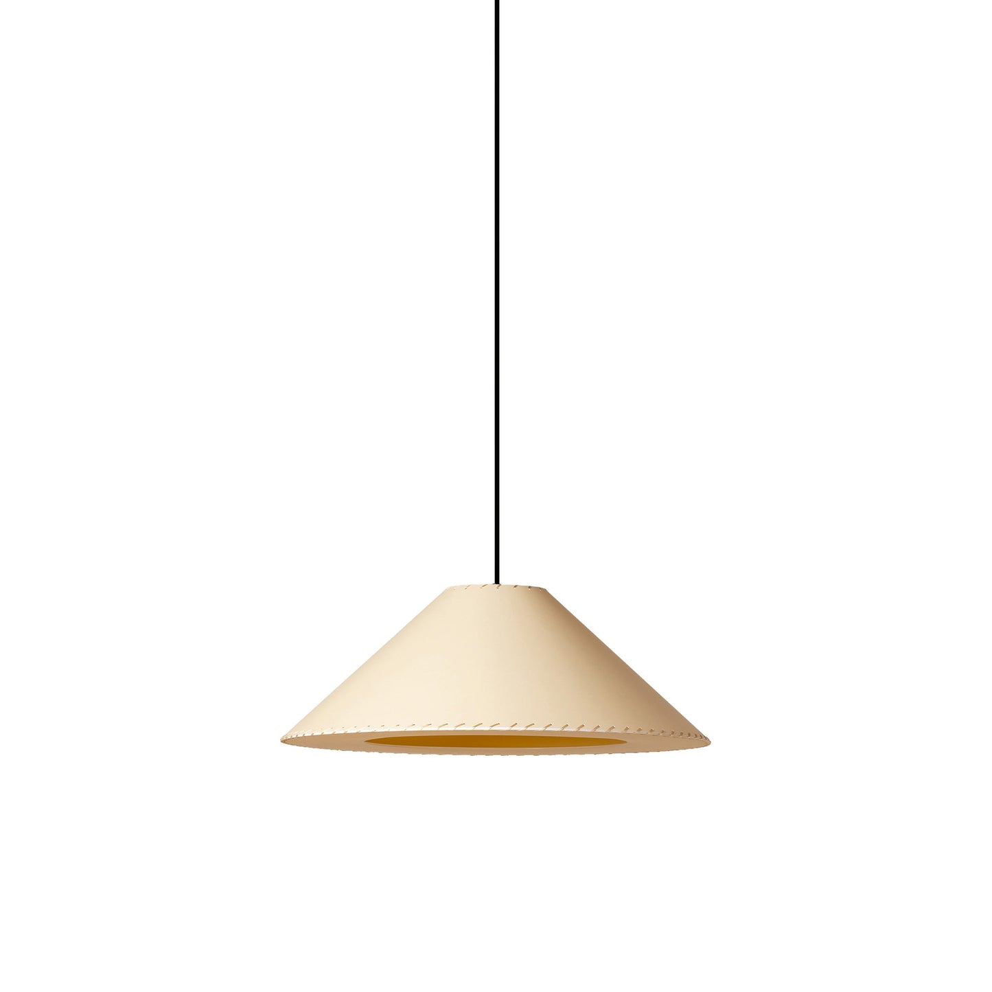 Sísísí Cónicas Planas Pendant Light in Black/Beige Shade (25.2-Inch).