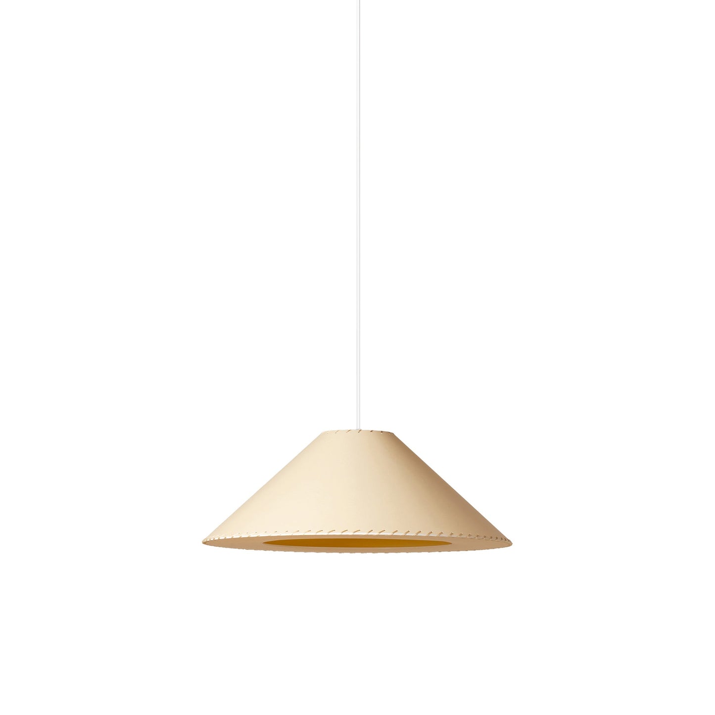Sísísí Cónicas Planas Pendant Light in White/Beige Shade (25.2-Inch).