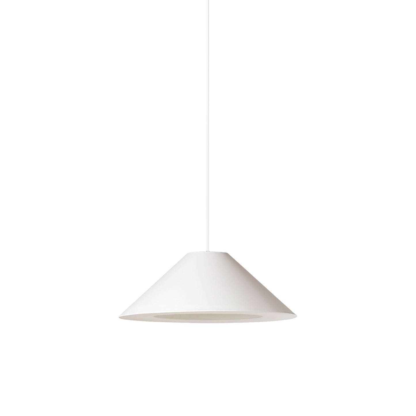 Sísísí Cónicas Planas Pendant Light in White/White Shade (25.2-Inch).