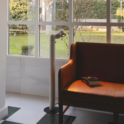Tatu Alta LED Floor Lamp in living room.