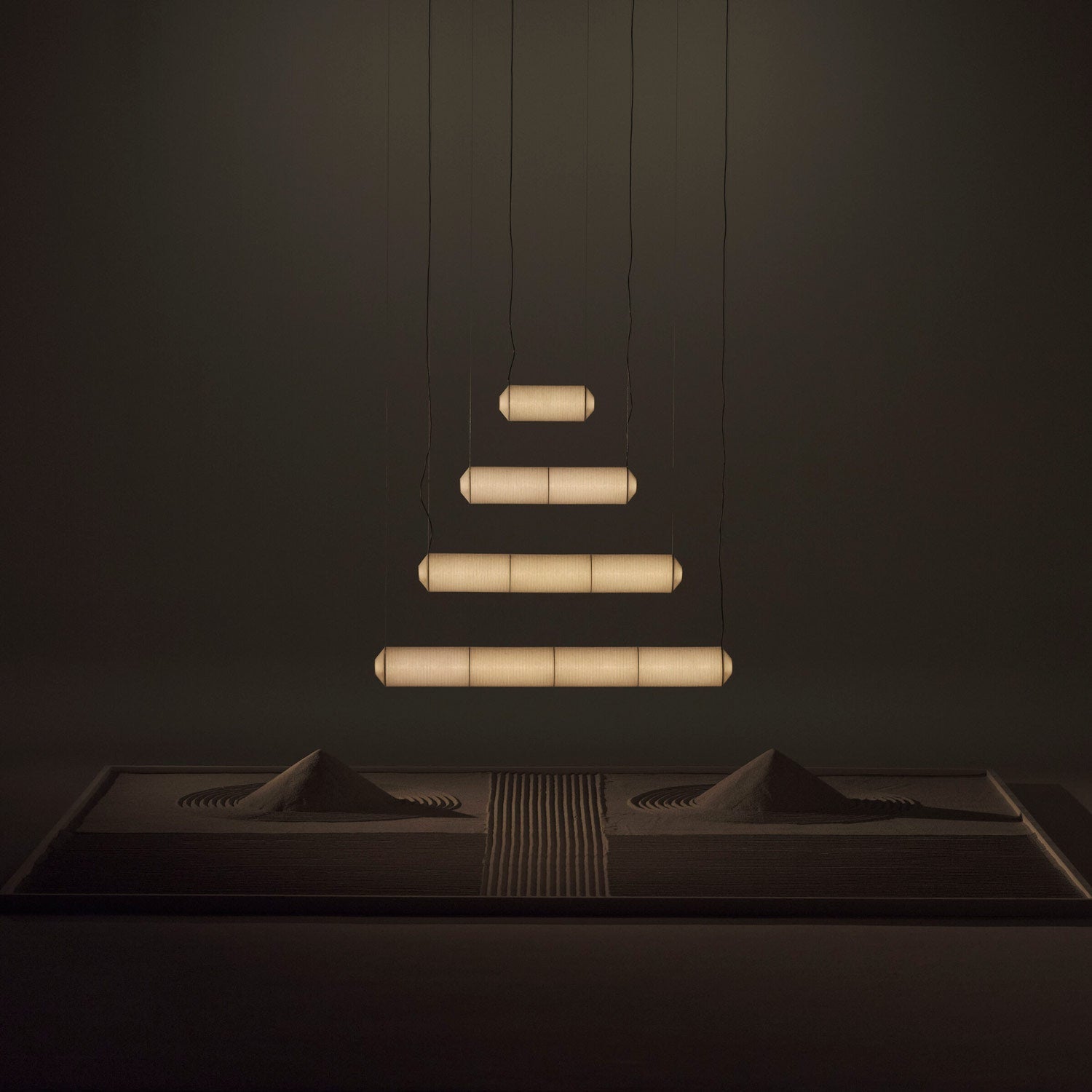 Tekiò Horizontal LED Pendant Light in Detail.