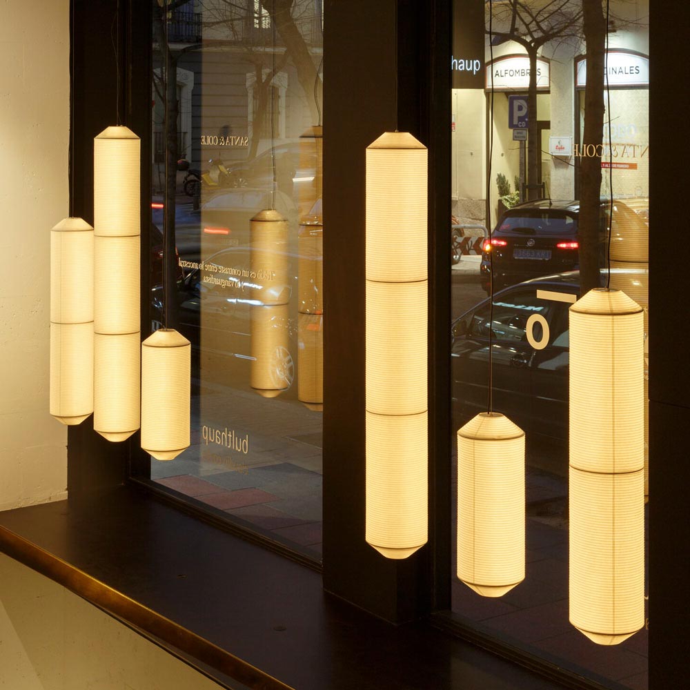 Tekiò Vertical LED Pendant Light in store.
