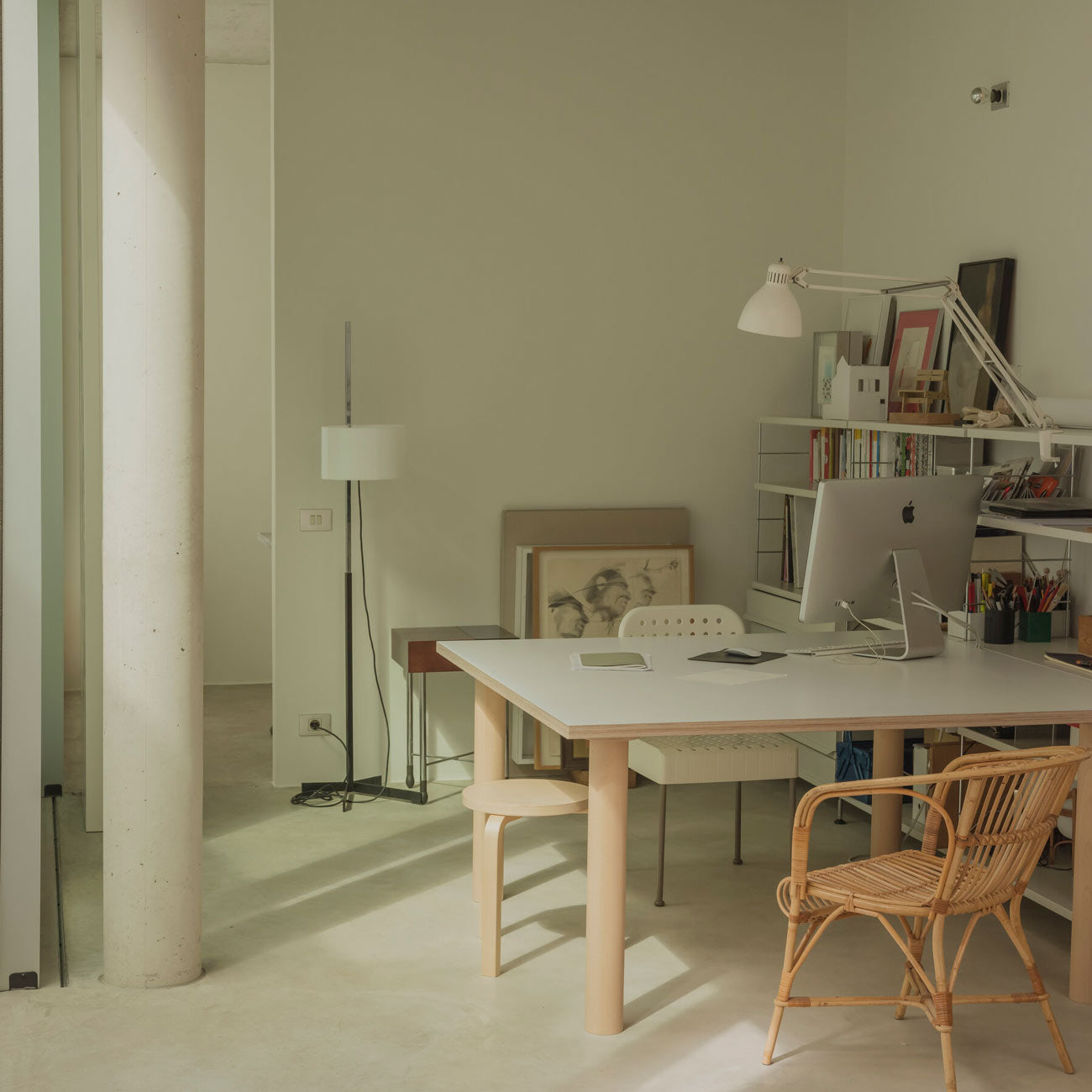 TMC Floor Lamp in working room.