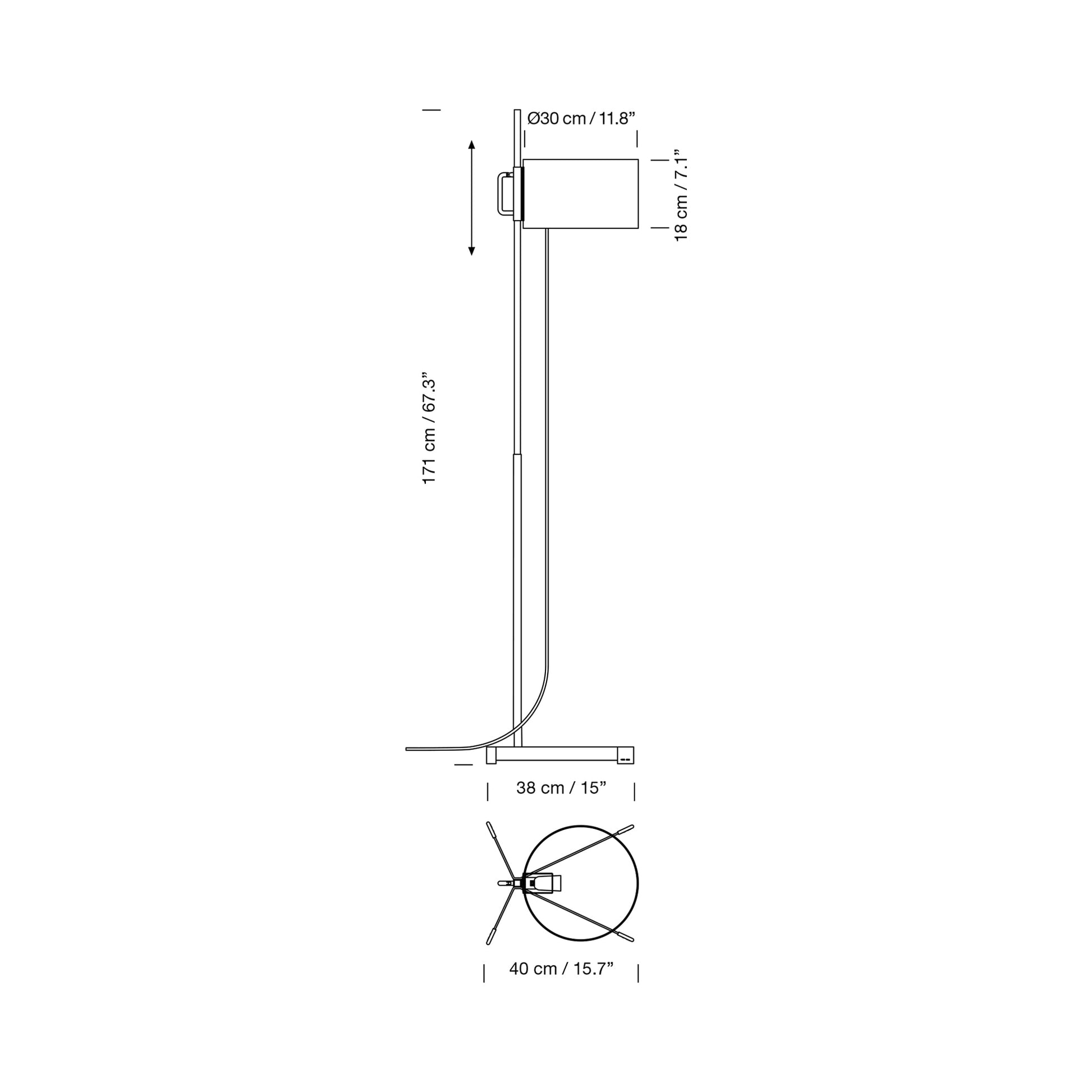 TMC Floor Lamp - line drawing.