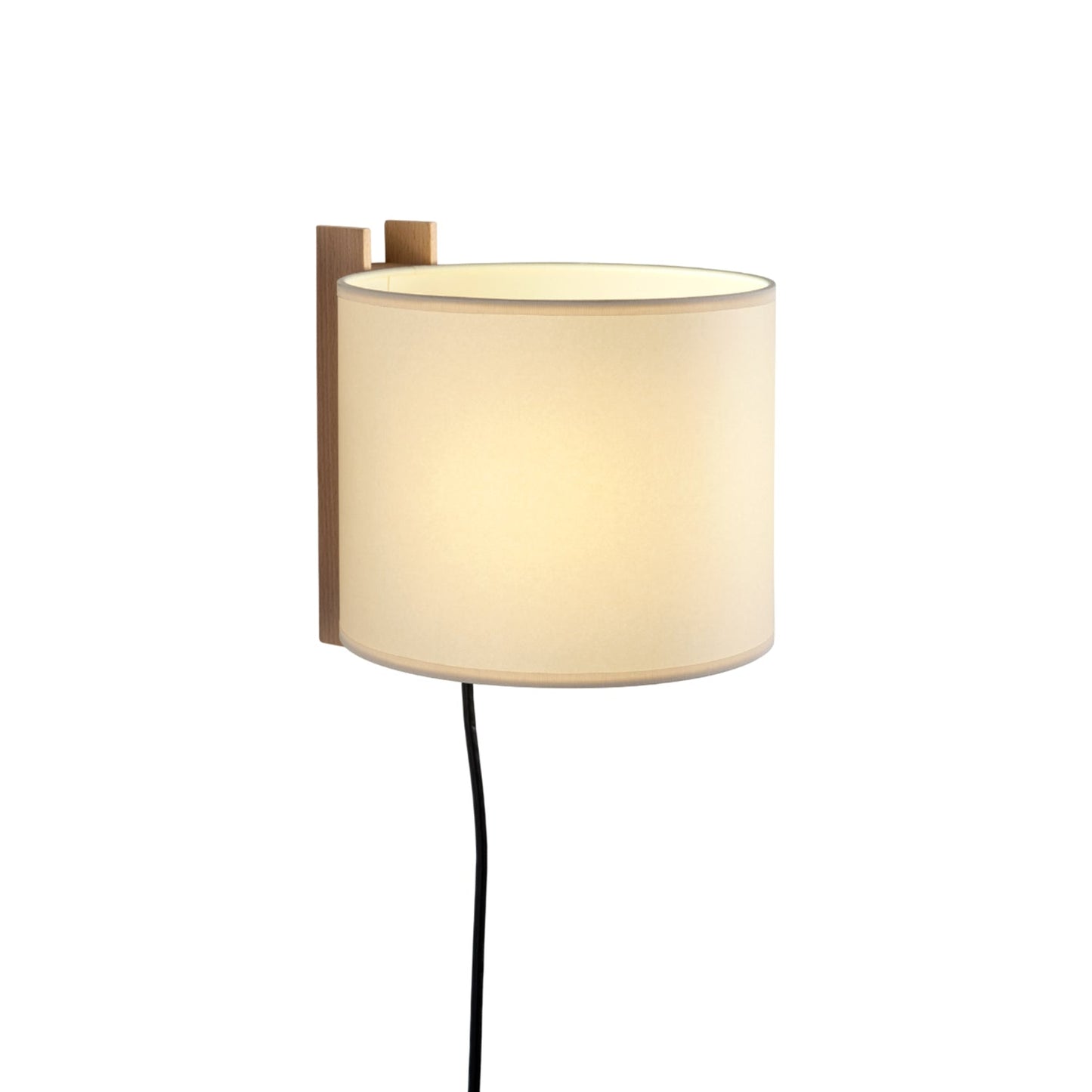 TMM Corto Wall Light in Beech/Beige (With Plug).