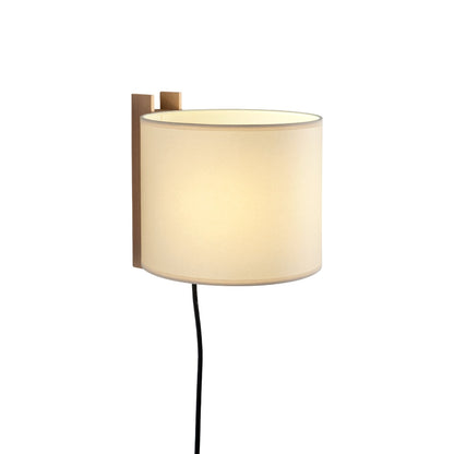 TMM Corto Wall Light in Beech/Beige (With Plug).