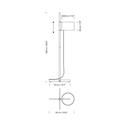 TMM Floor Lamp - line drawing.