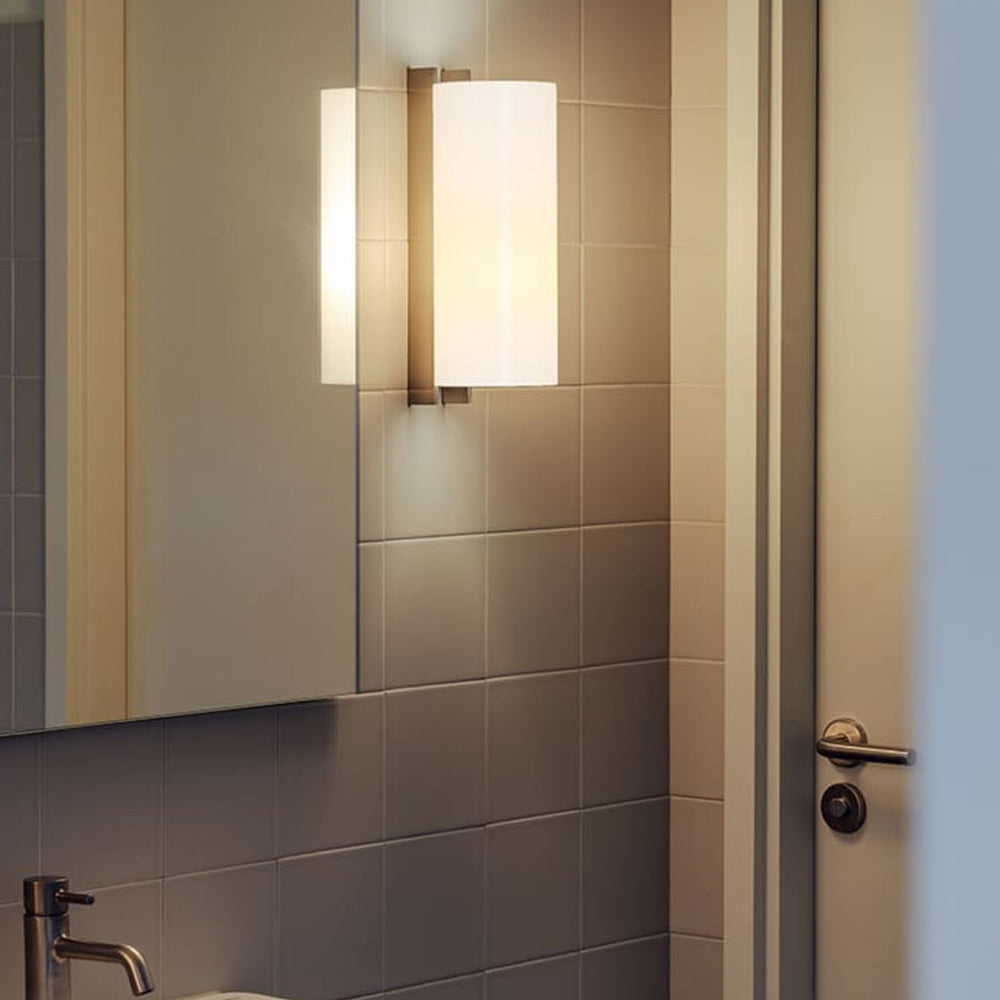 TMM Metal Wall Light in bathroom.