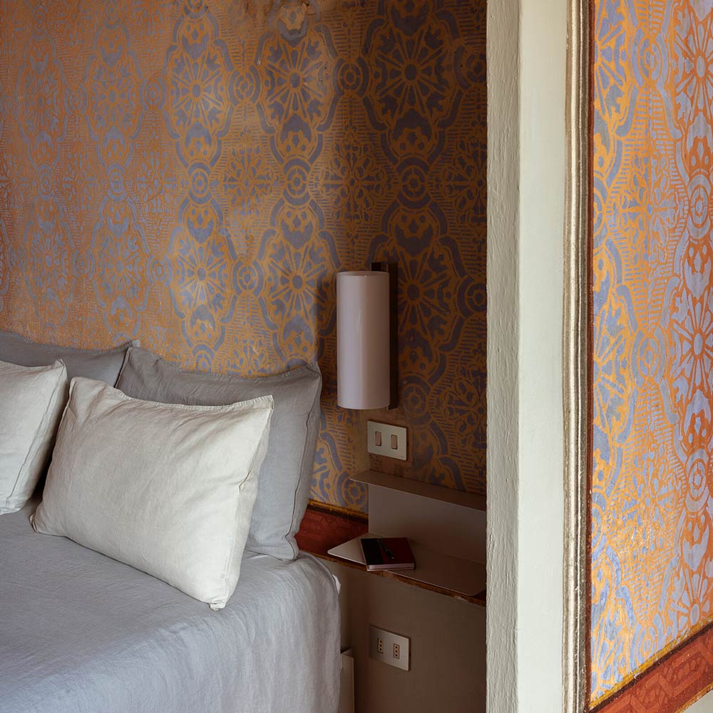 TMM Metal Wall Light in bedroom.
