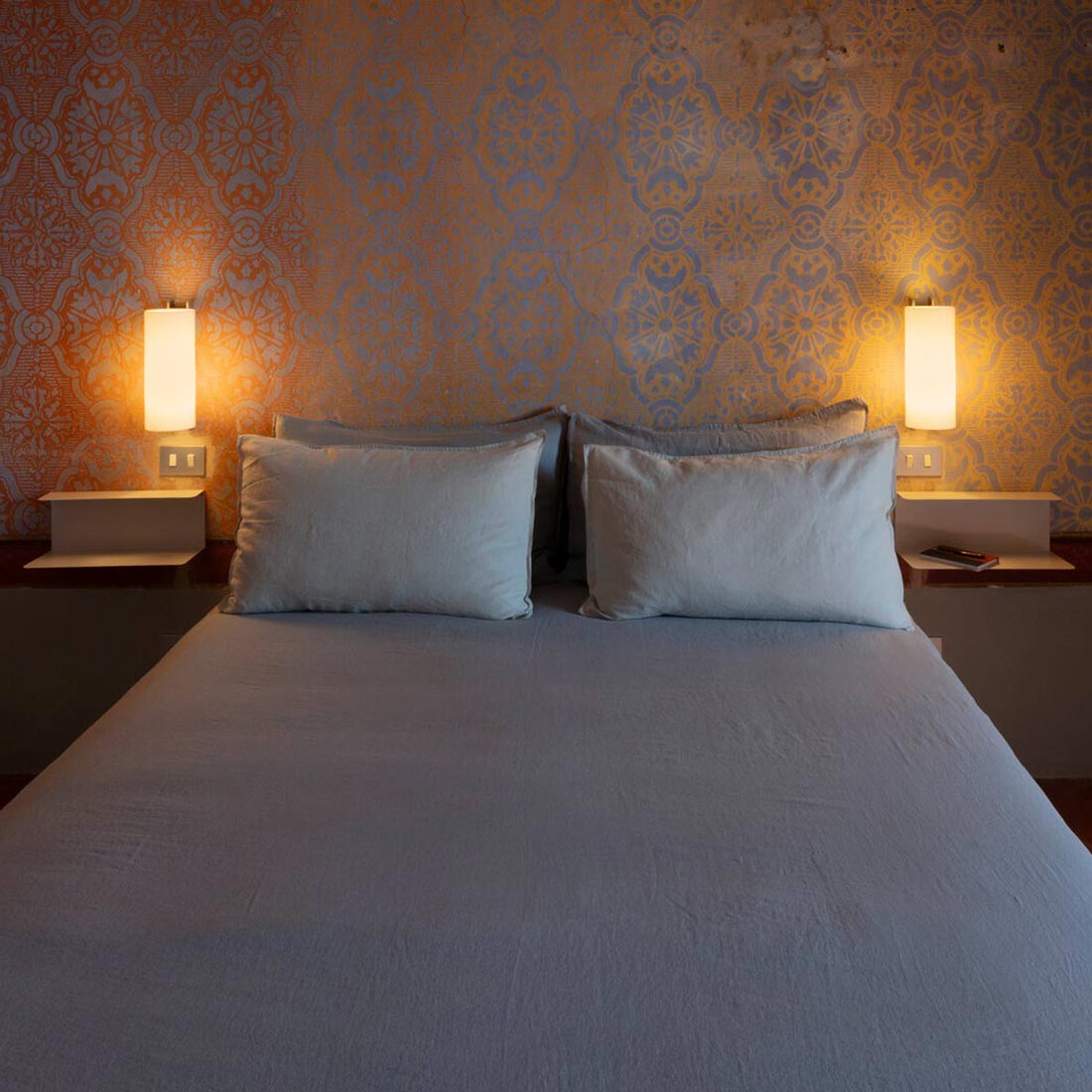TMM Metal Wall Light in bedroom.