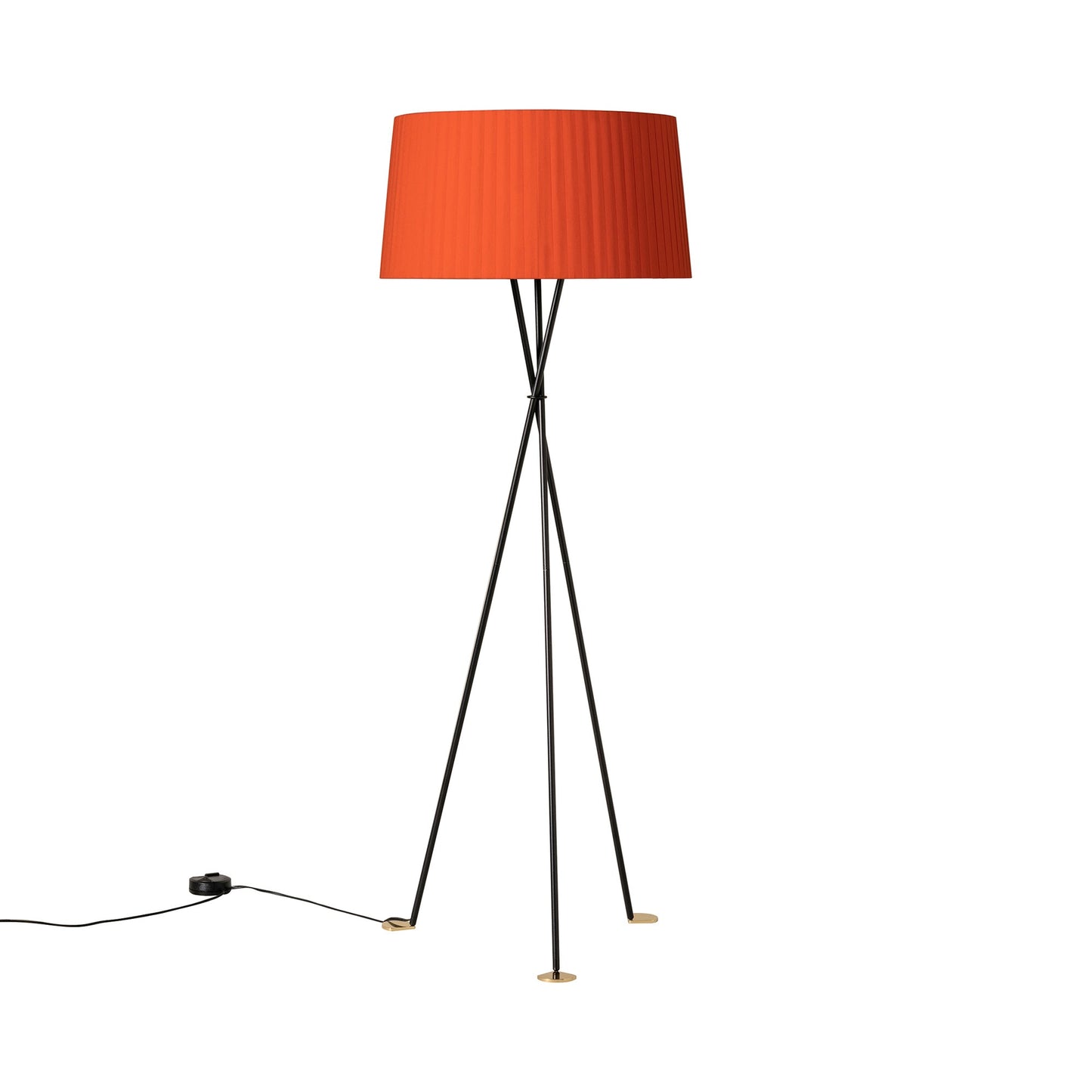 Trípode Floor Lamp in Red-amber.