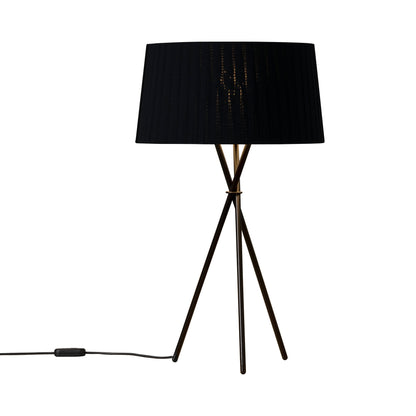 Trípode Table Lamp in Black (17.7-Inch).