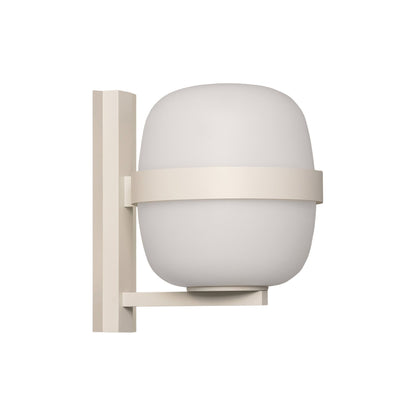 Wally Outdoor Wall Light in White Grey (9.4-Inch).