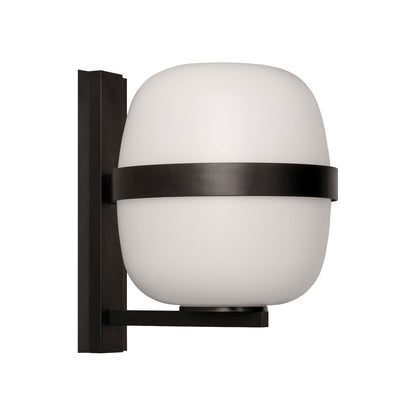 Wally Outdoor Wall Light in Black (14.4-Inch).