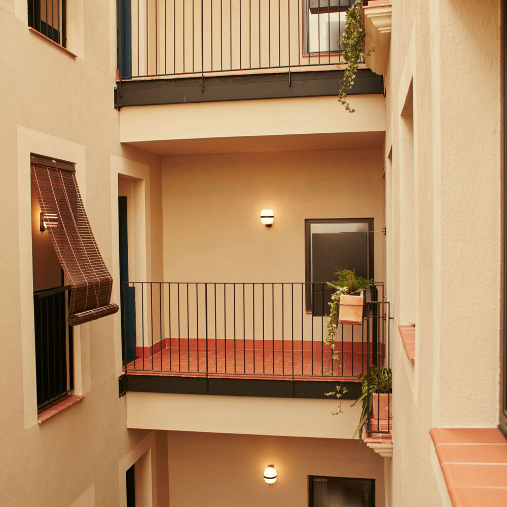 Wally Outdoor Wall Light in Outside Area.