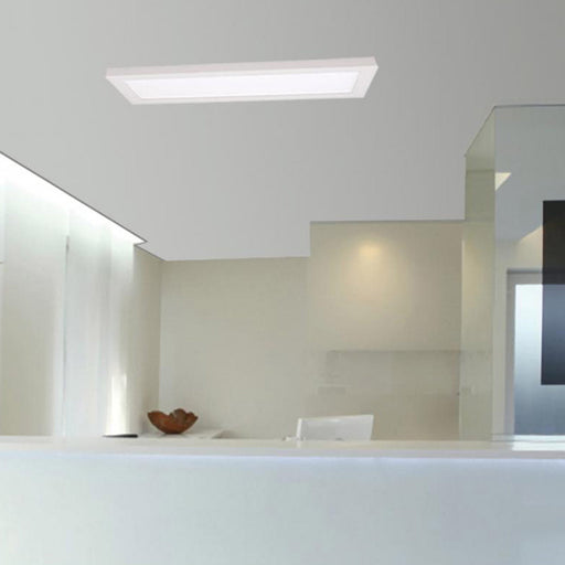 Blink LED Flush Mount Ceiling Light in bathroom.