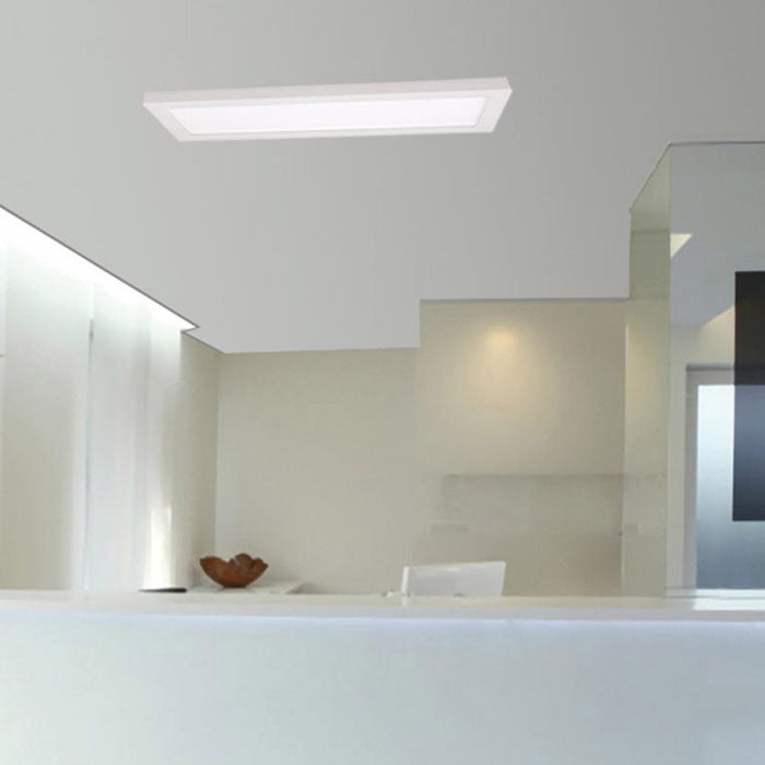 Blink LED Flush Mount Ceiling Light in bathroom.