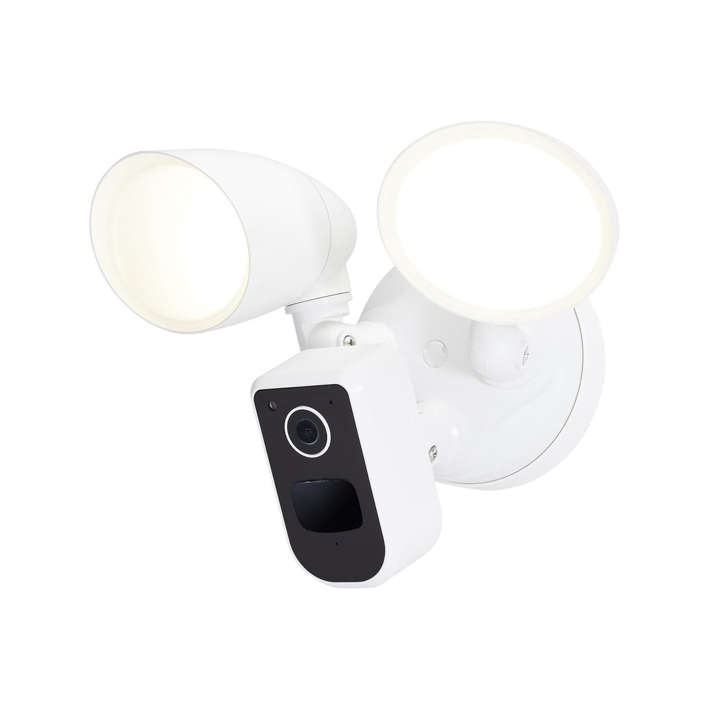 Bullet Smart Outdoor LED Wall Light with Security Camera in White (6.31-Inch).