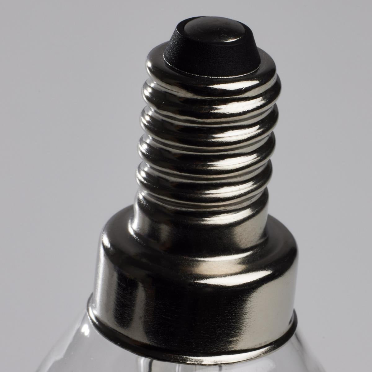 Edison Style Candelabra Base CA Type LED Bulb in Detail.